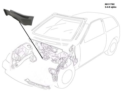 Keresztgerenda, első, jobb, Suzuki Swift MKII