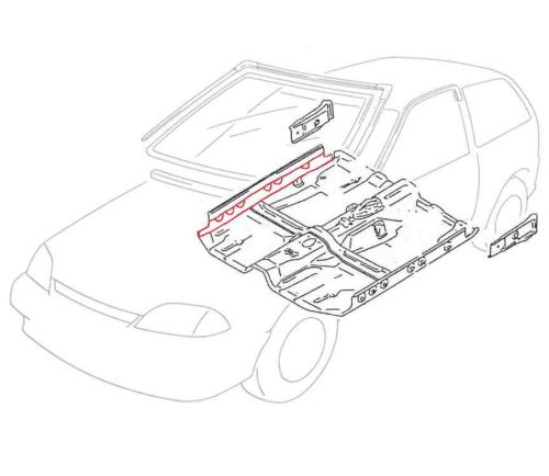 Fenéklemez javító perem, jobb oldali, Suzuki Swift 3 ajtós