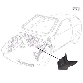 Keresztgerenda, első, bal, Suzuk Swift MKII