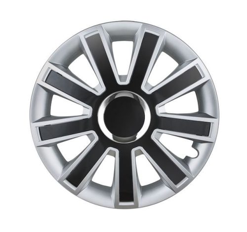 Flash dísztárcsa, ezüst-fekete, 15"