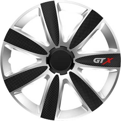 GTX Carbon Black&Silver dísztárcsa, fekete-ezüst, 16"
