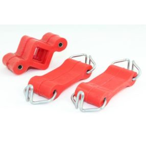 Kipufogó felfüggesztő garnitúra, szilikonos, piros, Lada