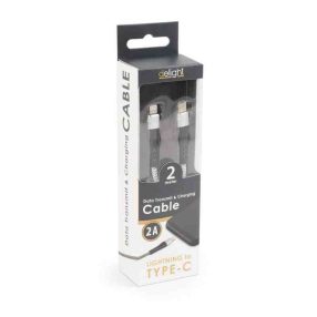 Adatkábel iPhone Ligtining - Type-C szürke  2m