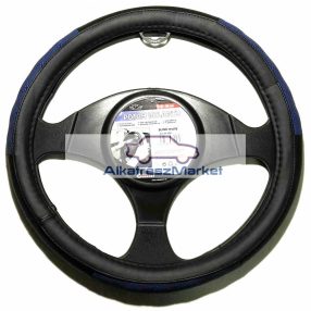 Kormányvédő fekete-kék, steppelt 37cm-39cm