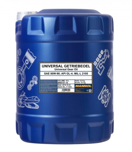 Mannol 8107, Mannol Getriebeoel Hajtóműolaj 80W90 10L