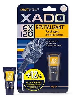 Xado EX120 keámia gél dízel motortokhoz, sárga tubusos, 9ml