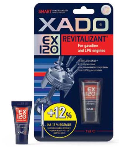 Xado EX120 kerámia gél, benzines motorokhoz, piros tubusos, 9ml