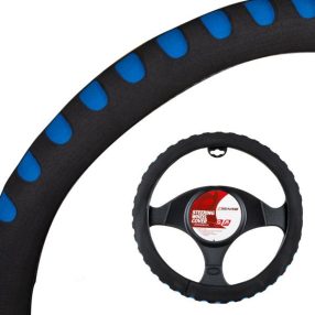 Kormányvédő szivacsos 37-39cm fekete-kék  96184