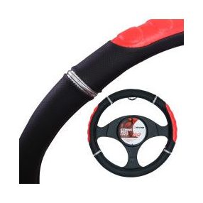 Kormányvédő 37-39cm fekete-piros 92315