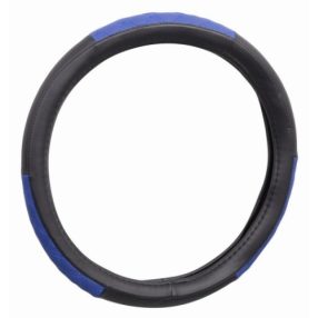   Kormányvédő "BLIND" fekete-kék varrással 37-39cm 31439