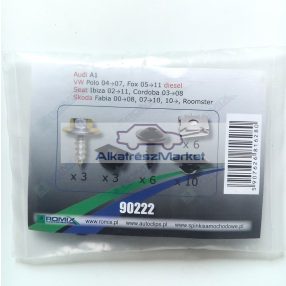   Skoda Fabia I.-II. alsó motorvédő burkolat rögzítő készlet