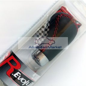 Váltógomb fekete, piros varrással "Sirio"