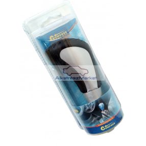   Váltógomb fekete-ezüst, fekete varrással "Storm"