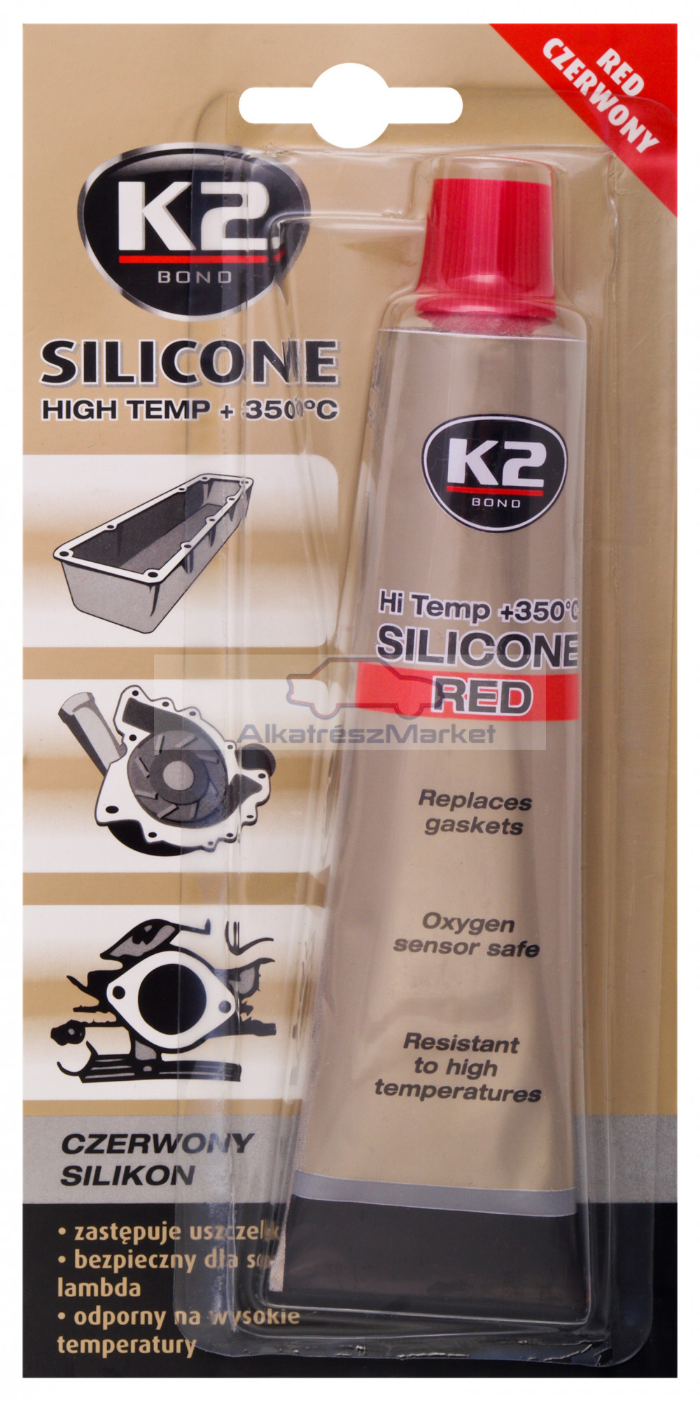 K2 SILICONE 85g PIROS szilikon